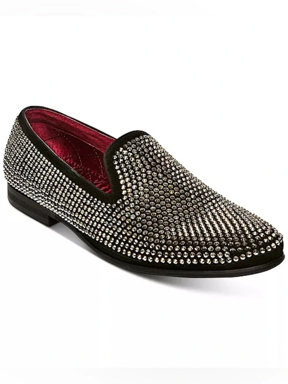 Steven Madden Caviarr rhinestones studied smoking slippers, black size 9 1/2